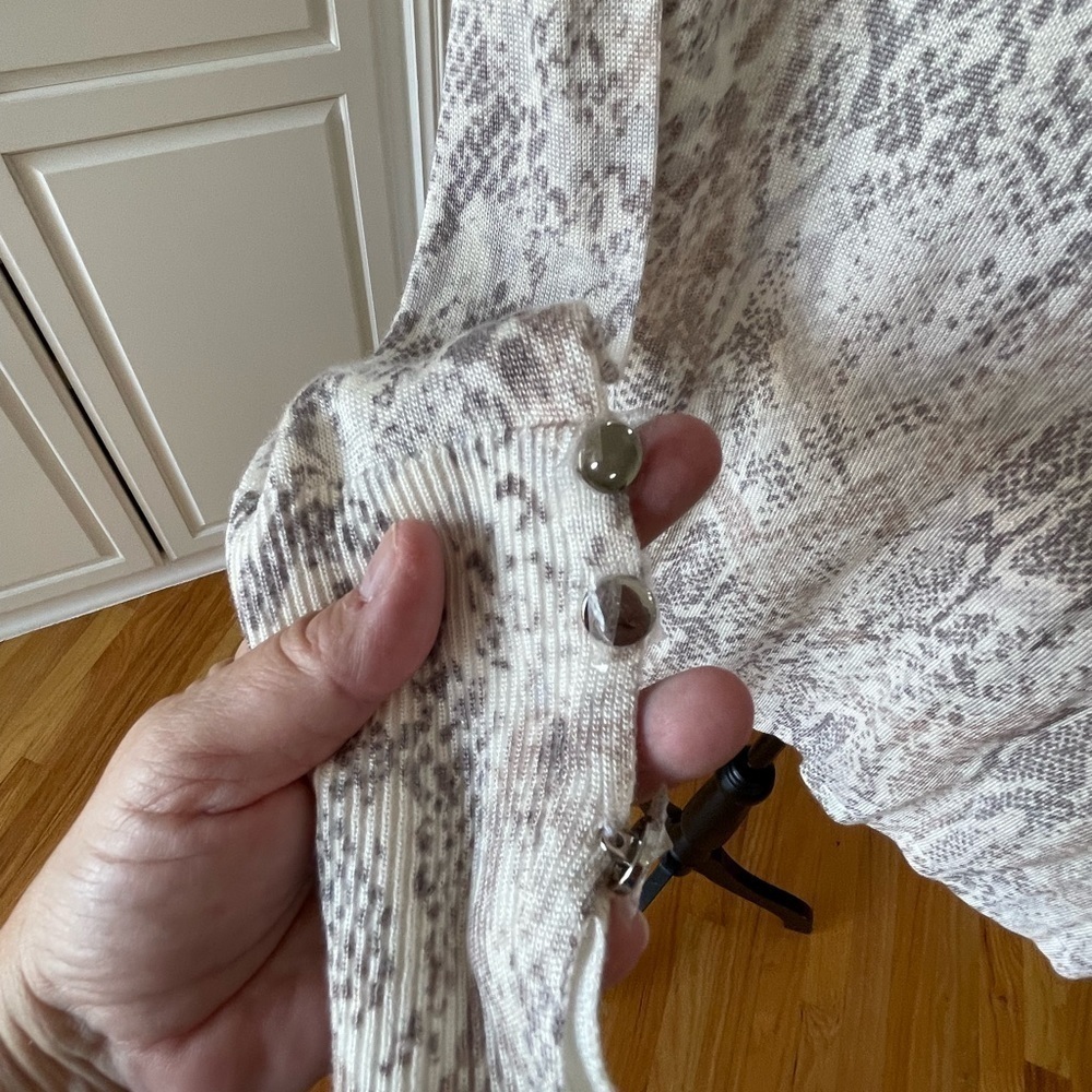 Chicos Python Print Zippered Back Mock Neck Nwot … - image 7